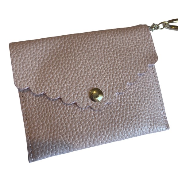 Pink Wristlet Wallet Tassel Keychain NWOT - Picture 6 of 7